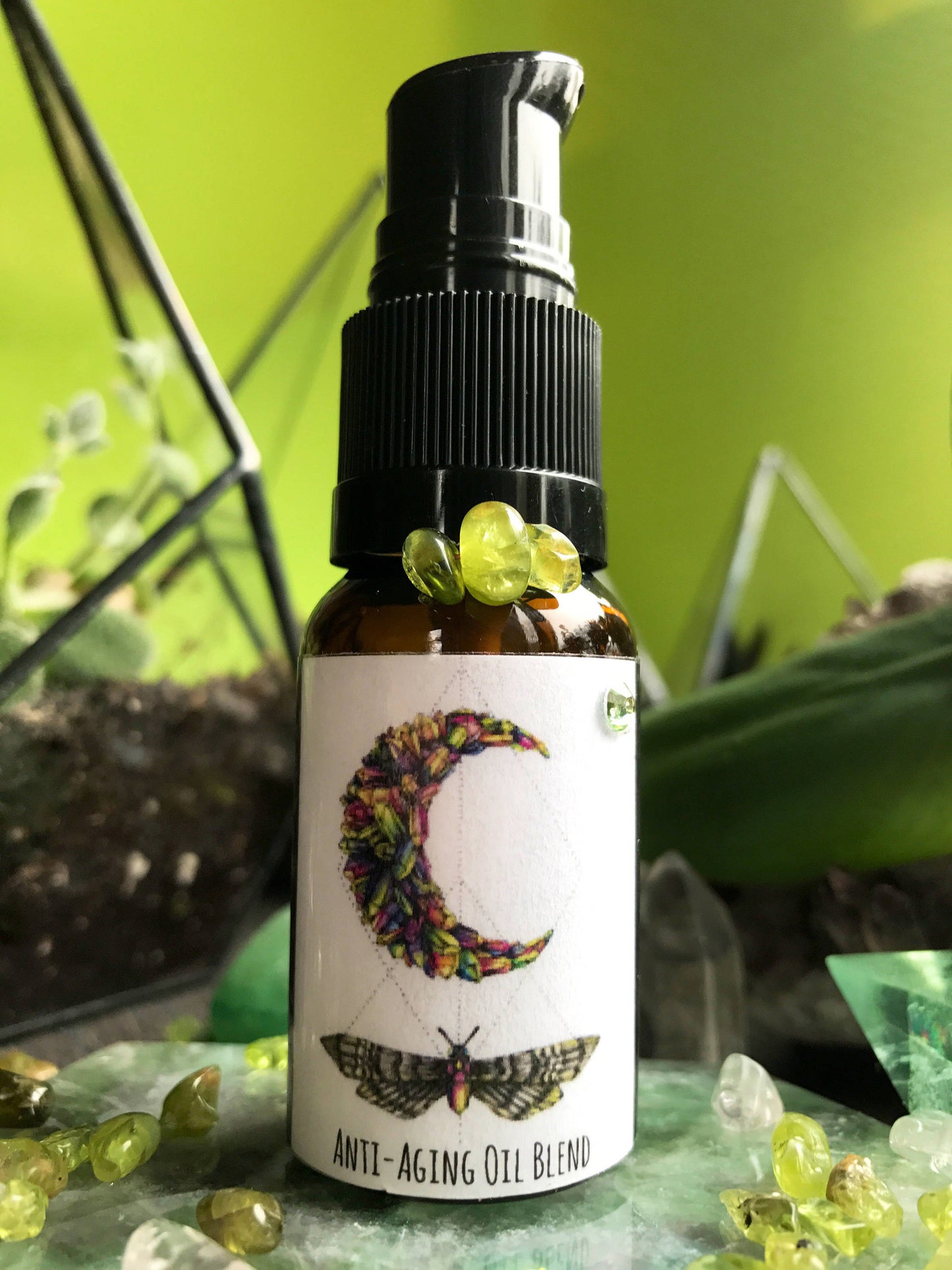 Peridot Crystal Infused Facial Oil Blend 15ml