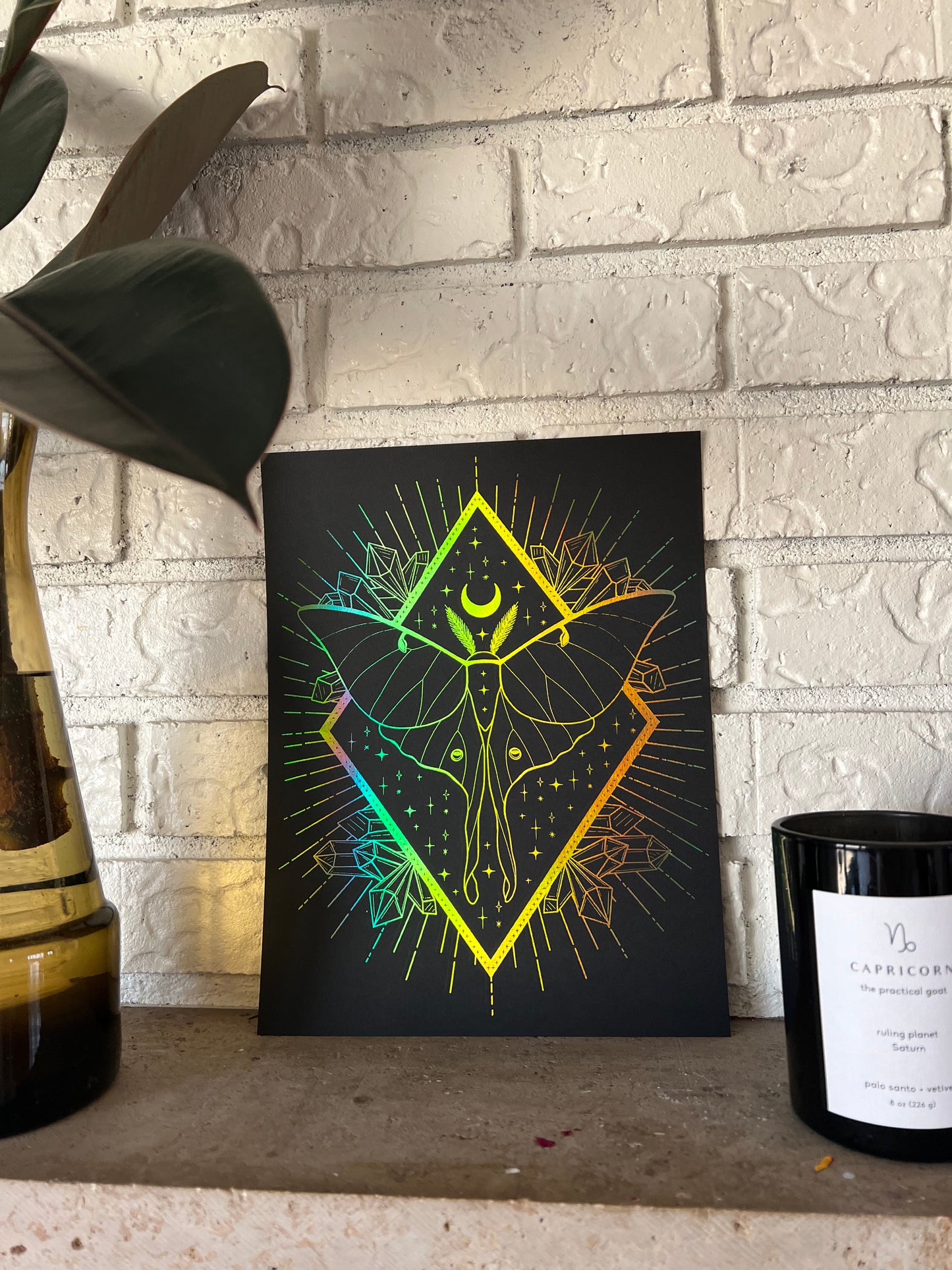 Luna Moth Crystal Dreamer Foil Print