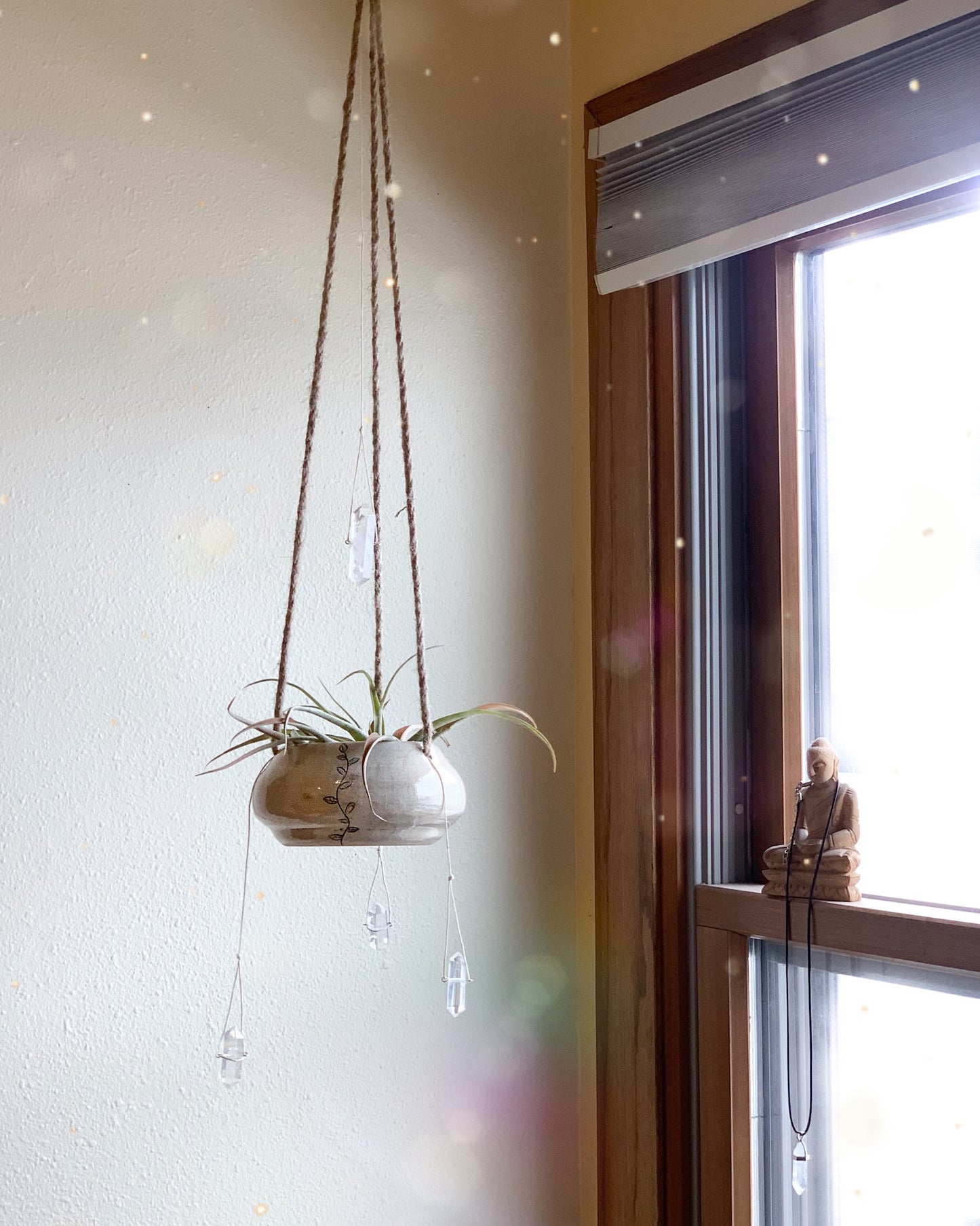 Handmade Hanging Crystal Planter