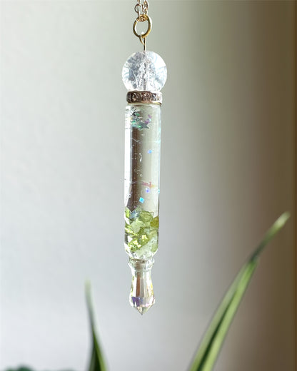 Peridot And Opal Water Charm Pendant