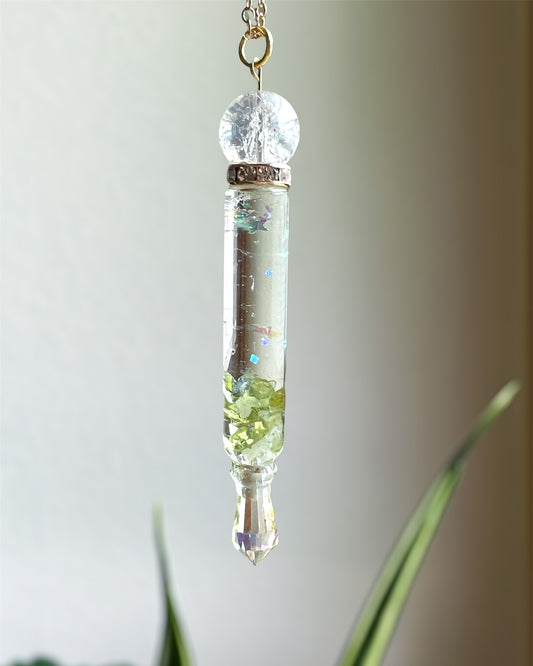 Peridot And Opal Water Charm Pendant