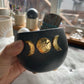 Black Matte 22K Gold Moon Phase Cauldron