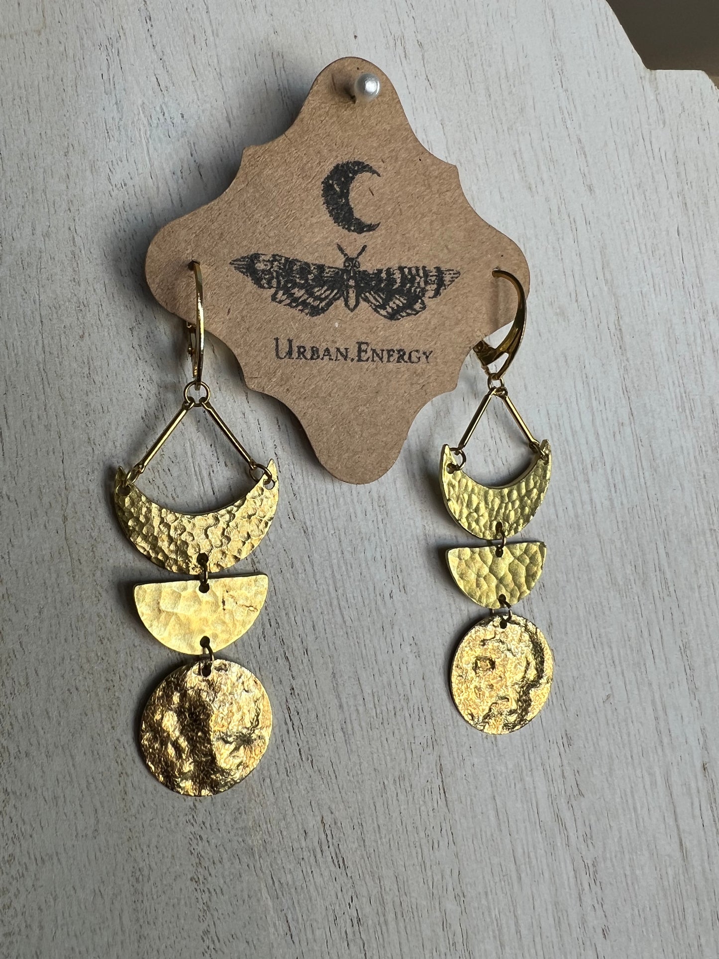Gold Moon Phase Earrings
