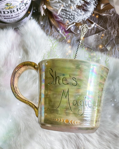 She’s Magic Green & Gold Mug