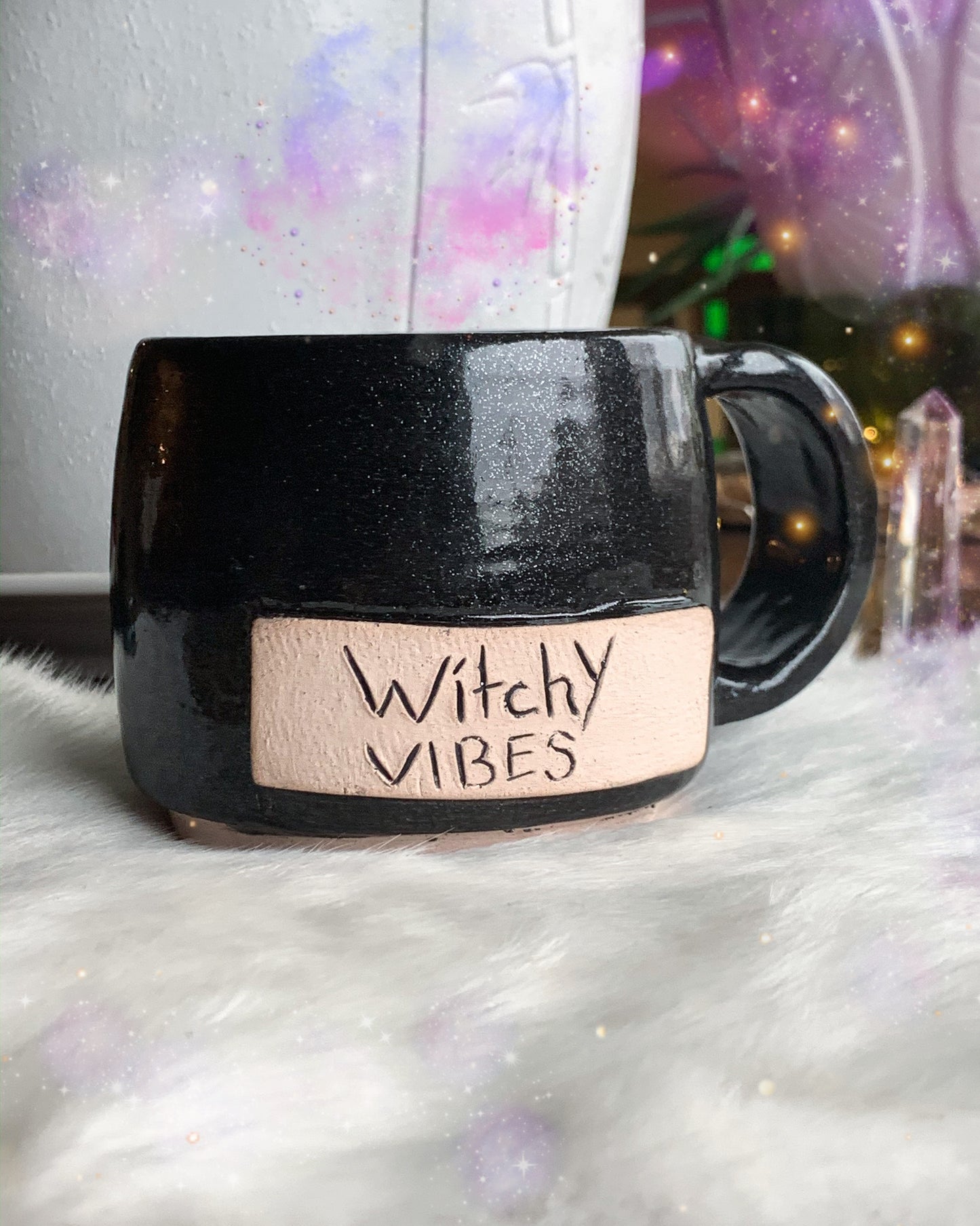Witchy Vibes 22K Gold Sparkle Mug